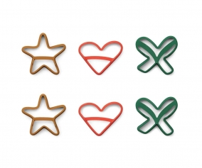 6 Stampi Biscotti Karina Holiday Apple Red Multi