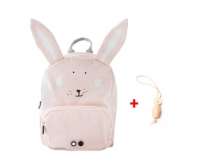 Sac  dos Trixie personnalisable + Pendentif Mrs. Rabbit
