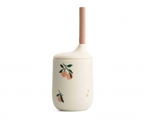 Tasse en silicone avec paille Ellis Peach Sea Shell Mix