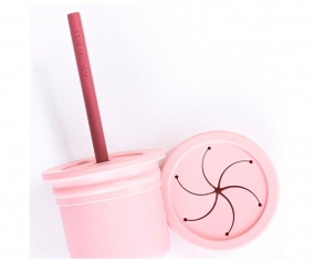Sip+Snack rose-velvet en silicone