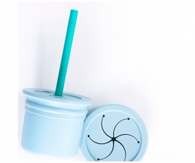 SIP+Snack vert-bleu en silicone