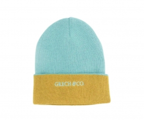 Bonnet Rversible Chartreuse/Sky Blue +5 ans 