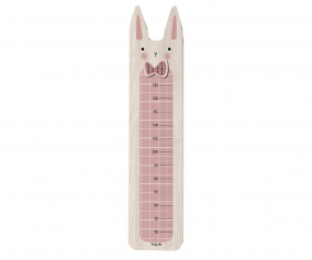Medidor de Madera Conejo Rosa 125cm