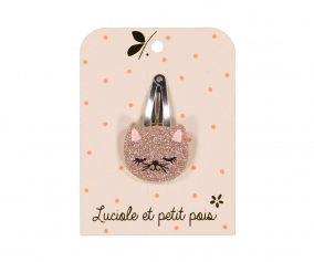 Clip Capelli Gatto Glitter Rose