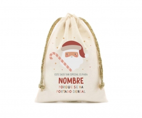 Bolsa pequena personalizada para presentes de Papai Noel 2022 - Espanhol