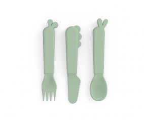 3 Cubiertos Kiddish Deer Friends Sage