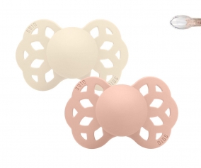2 Chupetes BIBS Infinity Simtrica Ivory/Blush