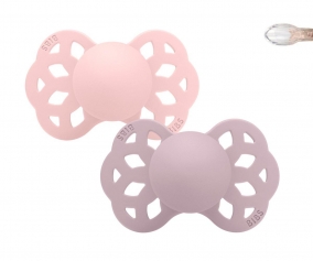 2 Chupetes BIBS Infinity Simtrica Blossom/Dusky Lilac