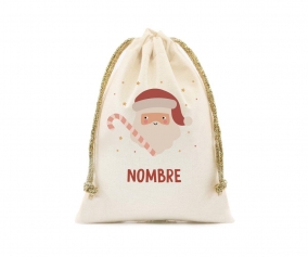 Bolsa Pequena Personalizada para presentes de Papai Noel  2022 NAME