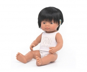 Boneca com implante coclear latino-americano 38 cm 