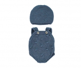 Ensemble Barboteuse et Bonnet en Tricot 32 cm