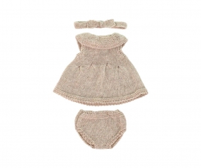 Ensemble Robe et Bandeau en Tricot 32 cm
