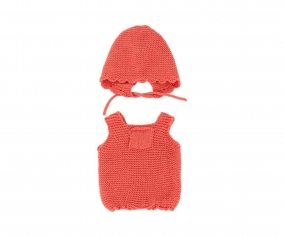 Ensemble Barboteuse et Bonnet en Tricot 32 cm