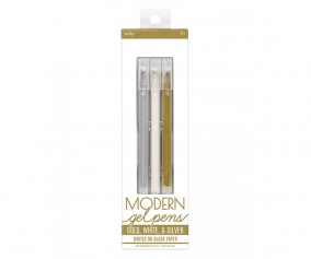 Set 3 Penne Gel Metallic Modern  