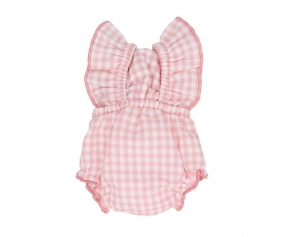 Pelele Vichy Pink for Pink Doll