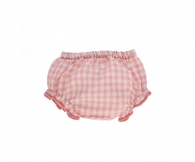 Pink Gingham Culotte for Doll