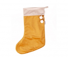 Calza Natalizia Velluto Yellow Personalizzabile