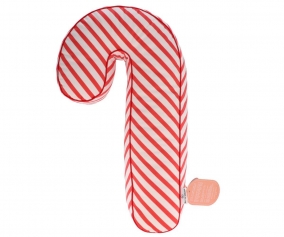 Coussin de Nol en velours en forme de Candy Cane