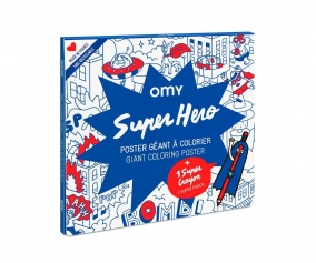 Poster XL Omy Super Heroes  Colorier