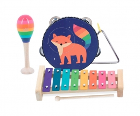 Conjunto de 4 instrumentos de percusso Rainbow 