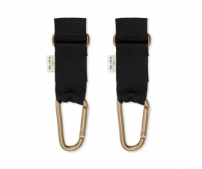 2 crochets noirs pour poussette 