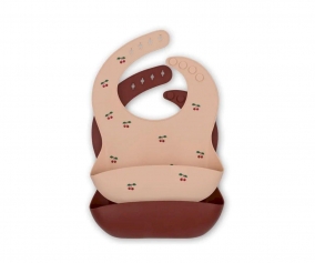 2 Baberos Silicona Cherry/Mocca