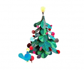 DIY rbol de Navidad Pequeo con Pavo Real