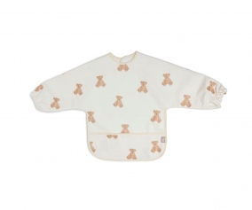 Waterproof Bib with Sleeves Teddy Bear