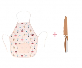 Pack Delantal Infantil Circus Personalizable + Cuchillo Caramel