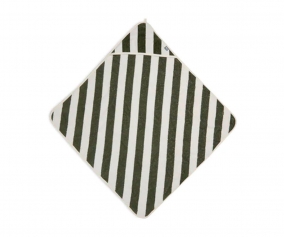 Capa de Banho Stripe Terry Leaf Green GOTS