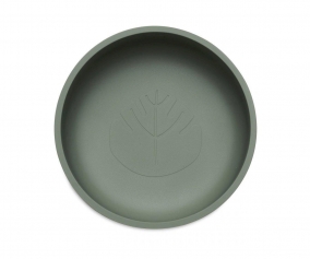 Bol de Silicona con Ventosa Ash Green