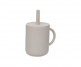 Bicchiere Silicone Cannuccia Nougat