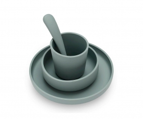 Vaisselle Silicone 4 Pices Ash Green