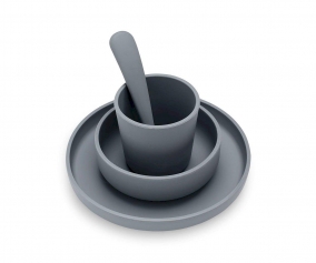 Vaisselle Silicone 4 Pices Storm Grey