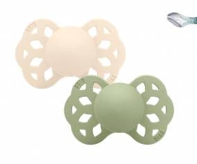 2 Chupetes BIBS Infinity Anatmica Ivory/Sage