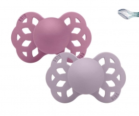 2 Succhietti BIBS Infinity Blossom/Dusky Lilac Anatomica Silicone