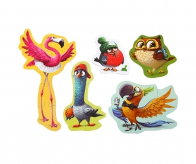 Puzzle 5 in 1 Uccelli
