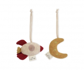 2 jouets d'activit Moon/Rocket