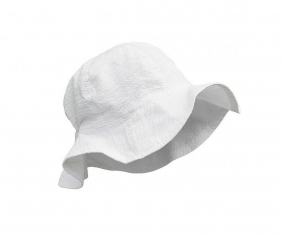 Cappellino Amelia Seersucker White