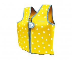 Chaleco Flotador Lunares Mostaza
