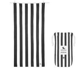 Toalha de Secagem rpida personalizvel Microfibra XL Cabana Negra Stripes
