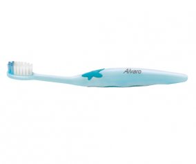 Escova de Dentes Suave Infantil Azul Personalizada