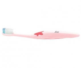 Escova de Dentes Suave Infantil Rosa Personalizada