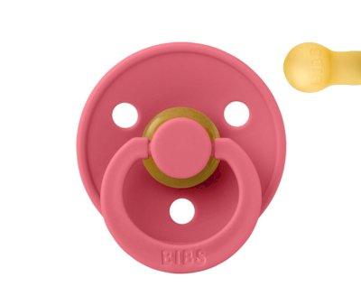 BIBS Colour Round Coral Pacifier in Bag