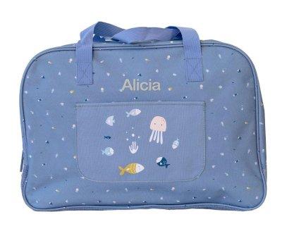 Bolso de Playa con Rejilla Fishes Personalizable