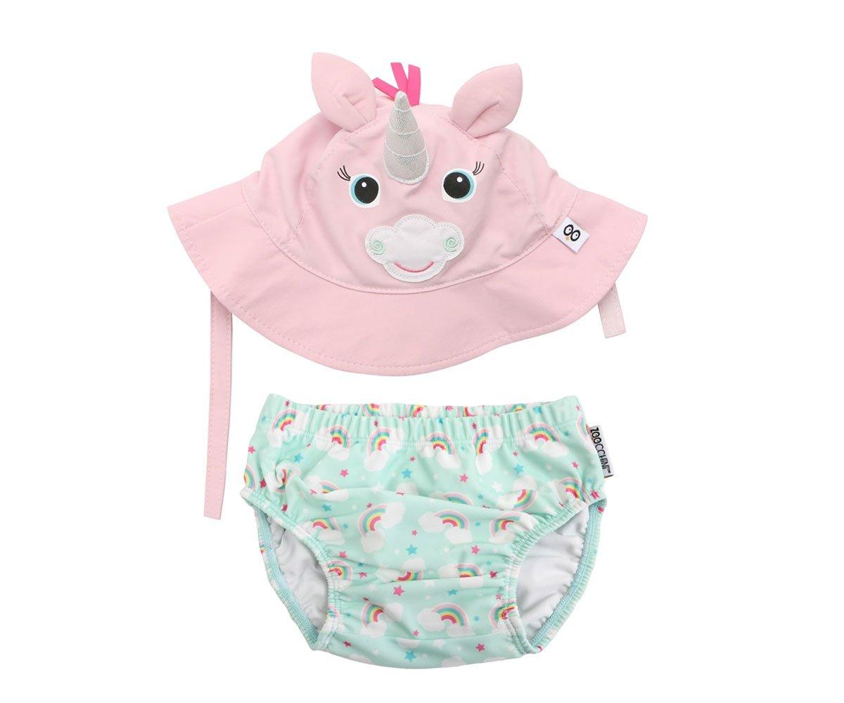 Set Maillot de bain+chapeau Licorne 