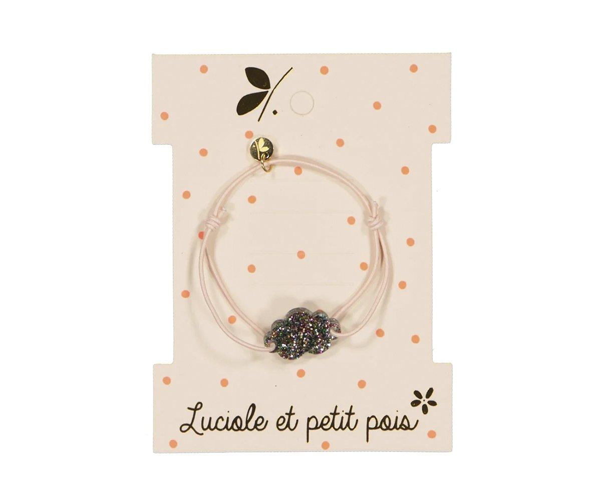 Pulsera Elstica Nube Rosa Plido