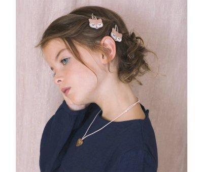 Clip de Pelo Zorro Glitter Rosa