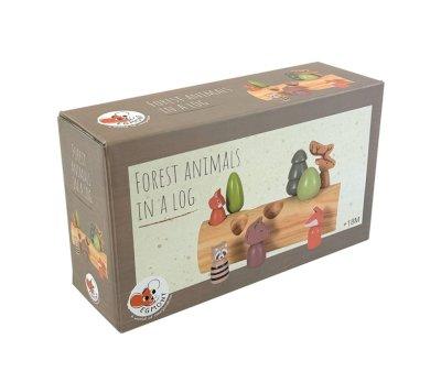 Encajable Tronco con Animales del Bosque