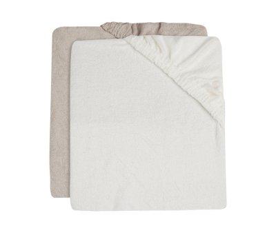Pack of 2 Jersey Changing Pad Covers Ivory/Nougat